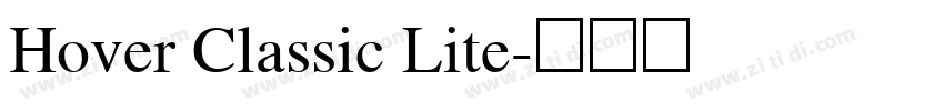 Hover Classic Lite字体转换